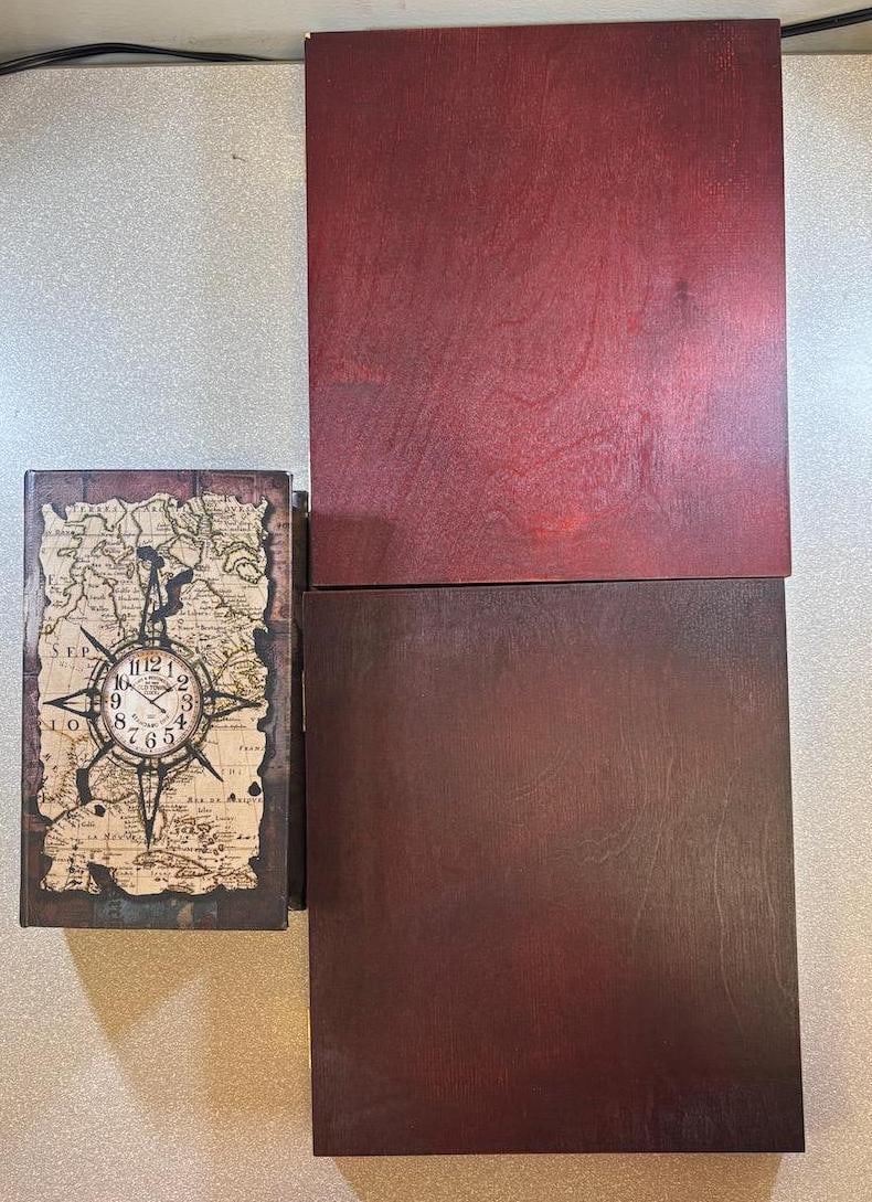 Wooden Display/Storage Boxes with Key Lock, Compass Design, and Book Safe: IMPORTANT, WE ONLY ACCEPT CREDIT CARDS UP TO $500 FOR ONLINE COIN PURCHASES. YOU CAN PAY ACH THROUGH PROXIBID, OR YOU CAN SEND A WIRE OR CERTIFIED CHECK. WE WILL HOLD ALL SHIPPING OF COINS FOR 10 DAYS