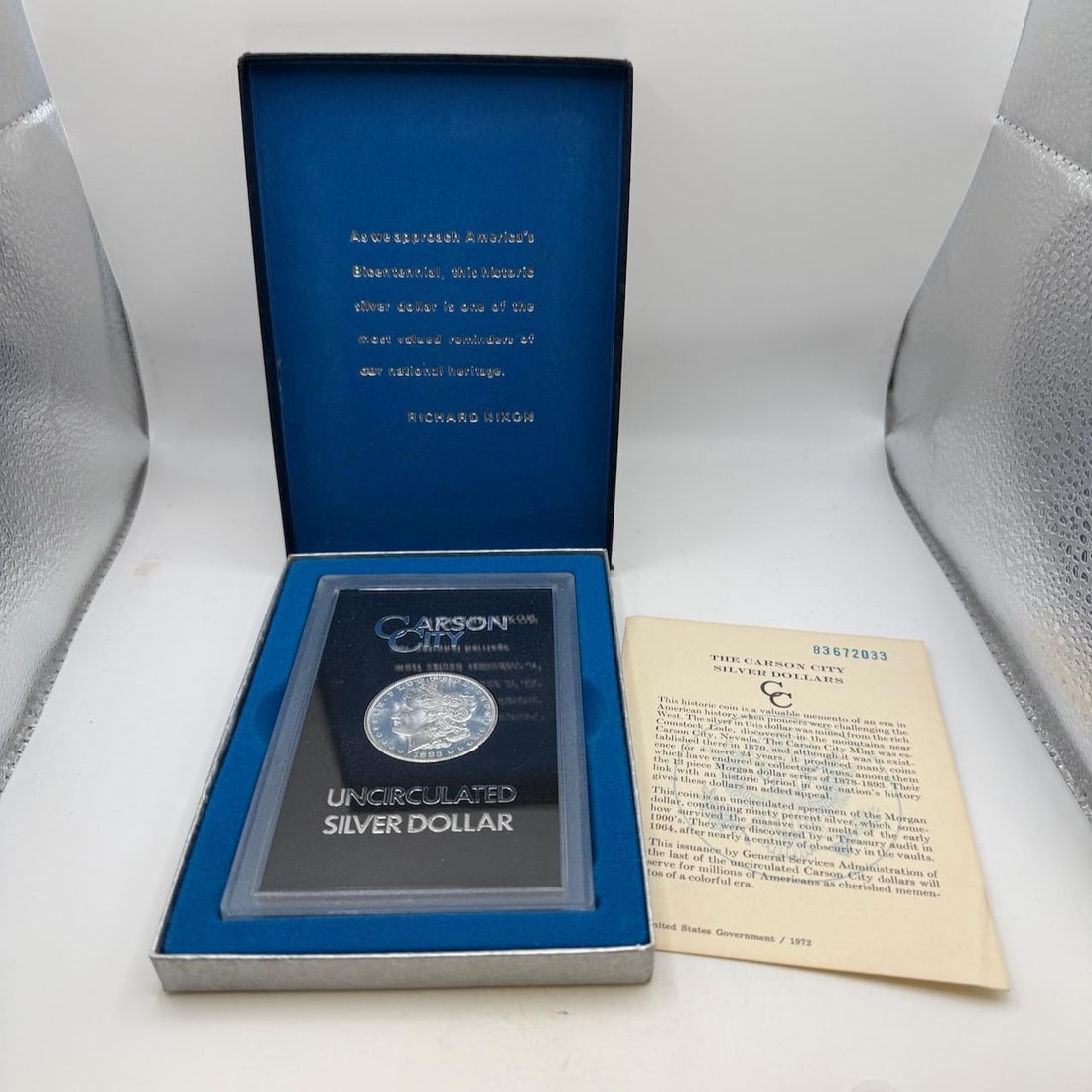 1884-CC Morgan Silver Dollar, Carson City Mint, in GSA BOX Uncirculated (1 of 3)