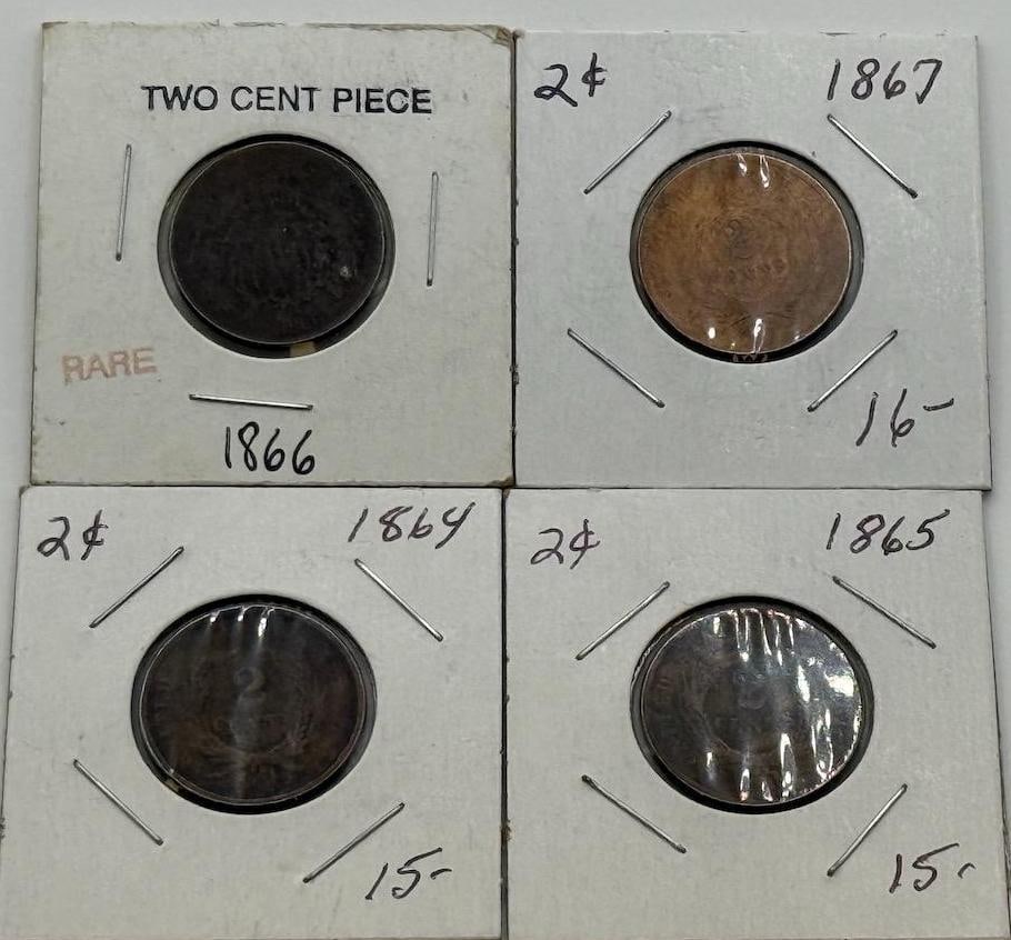 United States Two Cent Pieces, 1864-1867 (1 of 9)