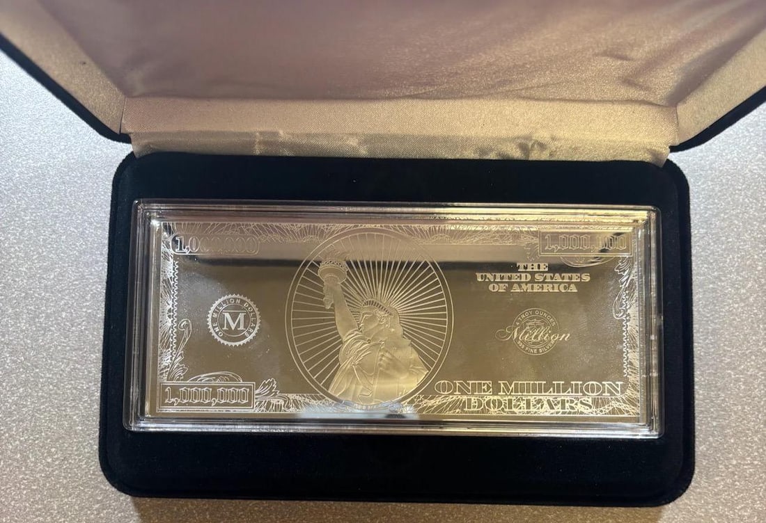 $1,000,000 Series Silver Proof Note, 4 Troy Ounces, .999 Fine Silver (1 of 5)