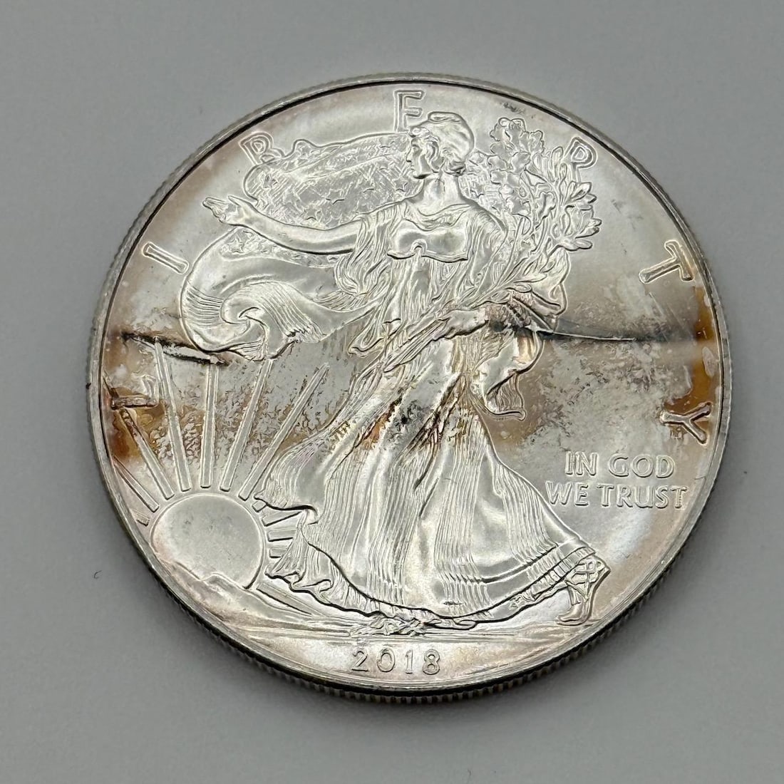 2018 American Silver Eagle Coin, 1 oz .999 Fine Silver, One Dollar (1 of 2)