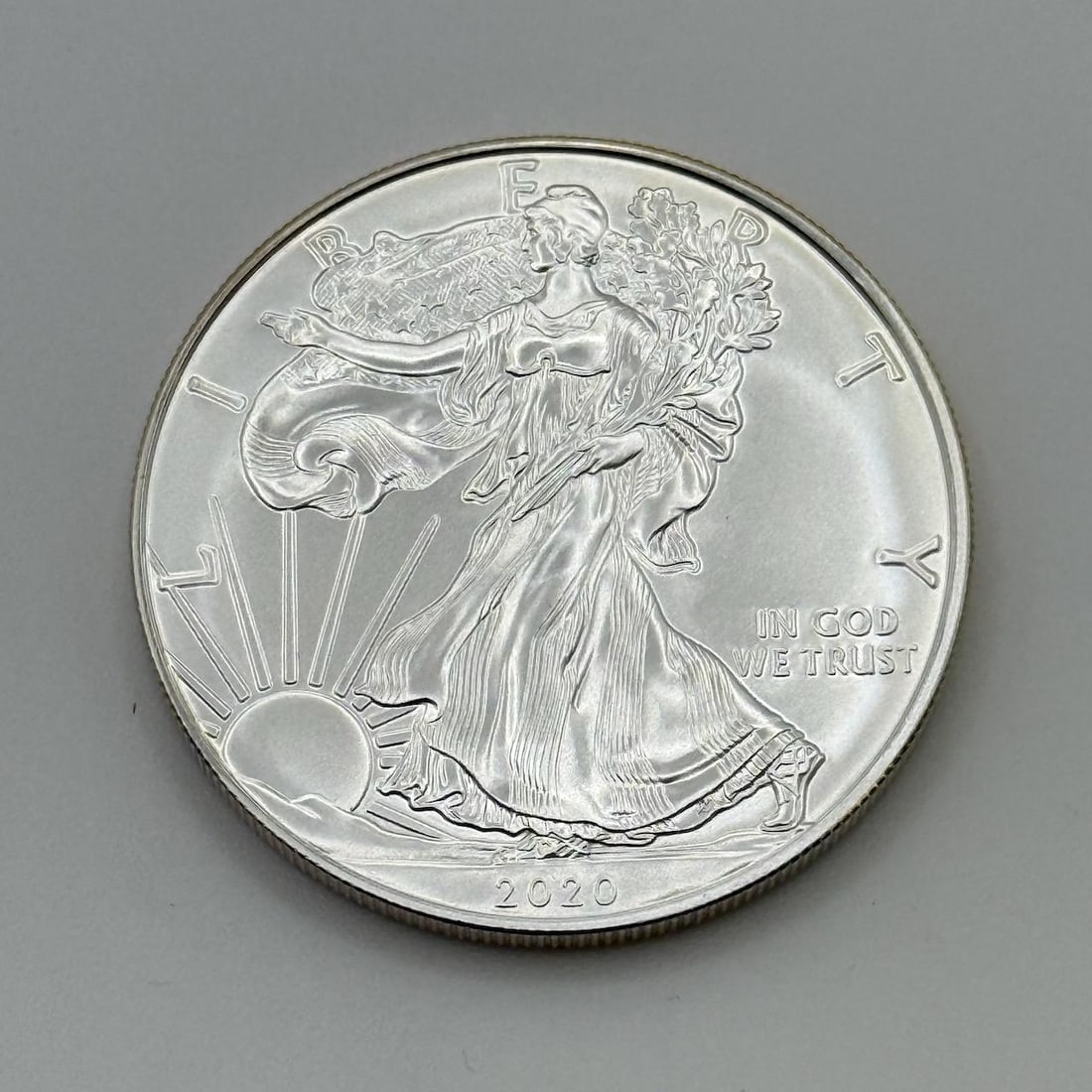 2020 American Silver Eagle Coin, 1 oz .999 Fine Silver, One Dollar (1 of 2)