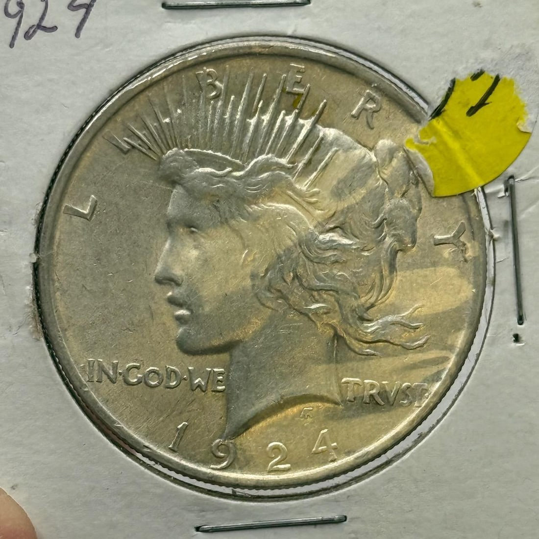 1924 Peace Dollar, United States, 90% Silver: IMPORTANT, WE ONLY ACCEPT CREDIT CARDS UP TO $500 FOR ONLINE COIN PURCHASES. YOU CAN PAY ACH THROUGH PROXIBID, OR YOU CAN SEND A WIRE OR CERTIFIED CHECK. WE WILL HOLD ALL SHIPPING OF COINS FOR 10 DAYS