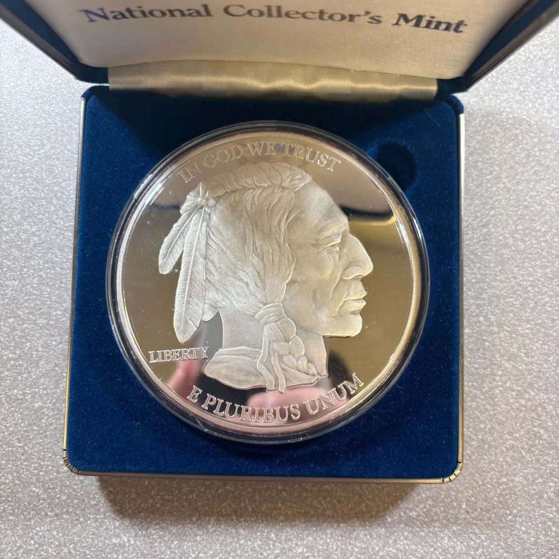 2001 National Collector's Mint Giant Silver Buffalo Proof, .999 Pure Silver, 4 Troy Ounces, w/ COA (1 of 5)