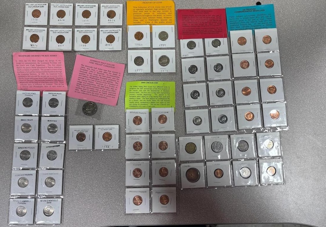 Comprehensive U.S. and Foreign Coin Collection, Featuring Roosevelt Dimes and Lincoln Cents (1 of 17)
