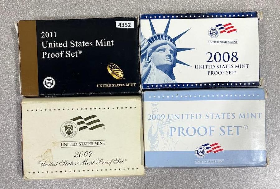 United States Mint Proof Set 2011, 2009, 2008, 2007, Original Packaging (1 of 1)