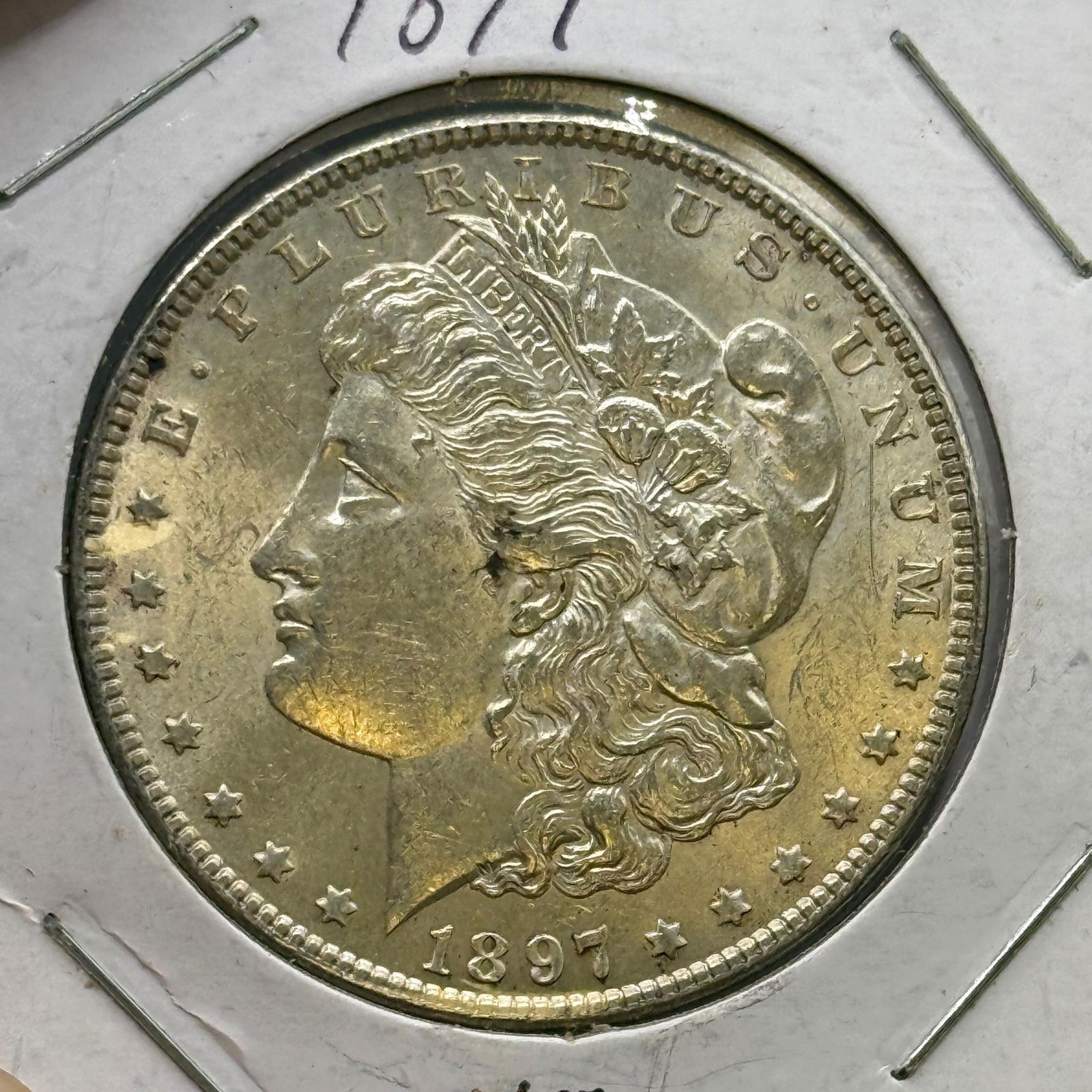 1897 US Morgan Silver Dollar, 90% silver (1 of 2)