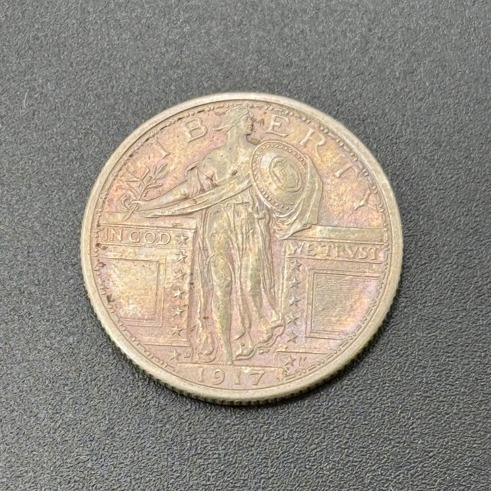 1917 Type 1 Standing Liberty quarter, appears FULL HEAD: IMPORTANT, WE ONLY ACCEPT CREDIT CARDS UP TO $500 FOR ONLINE COIN PURCHASES. YOU CAN PAY ACH THROUGH PROXIBID, OR YOU CAN SEND A WIRE OR CERTIFIED CHECK. WE WILL HOLD ALL SHIPPING OF COINS FOR 10 DAYS