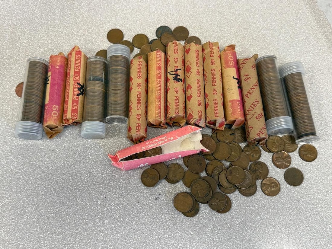 15 ROLLS OF ASST WHEAT CENTS: IMPORTANT, WE ONLY ACCEPT CREDIT CARDS UP TO $500 FOR ONLINE COIN PURCHASES. YOU CAN PAY ACH THROUGH PROXIBID, OR YOU CAN SEND A WIRE OR CERTIFIED CHECK. WE WILL HOLD ALL SHIPPING OF COINS FOR 10