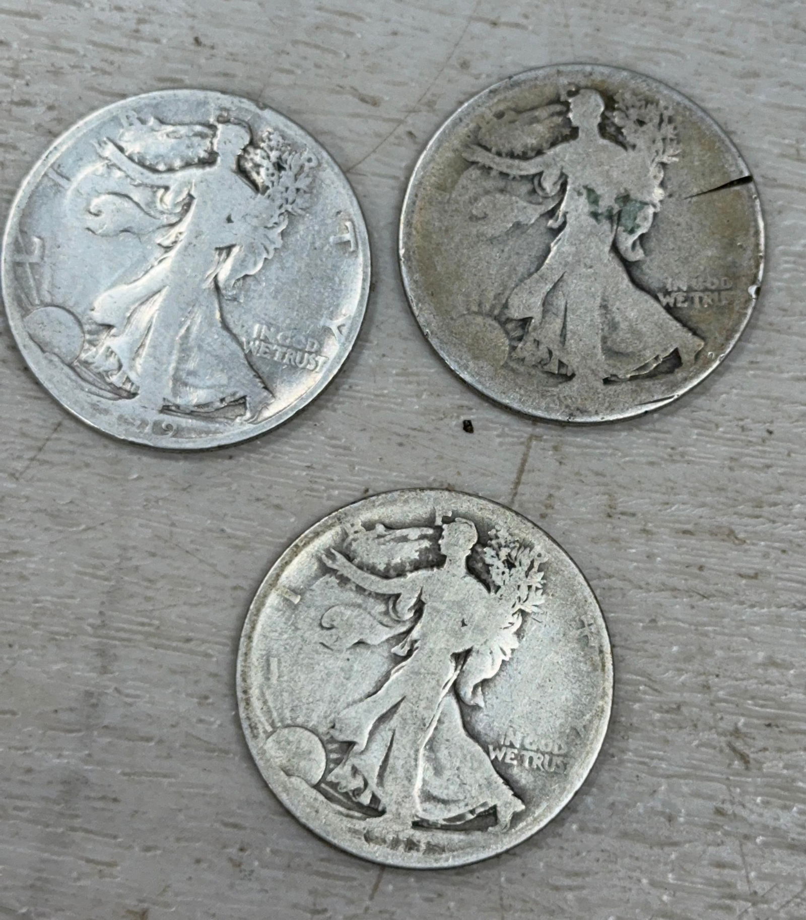 3- SILVER WALKING LIBERTY HALF DOLLARS: IMPORTANT, WE ONLY ACCEPT CREDIT CARDS UP TO $500 FOR ONLINE COIN PURCHASES. YOU CAN PAY ACH THROUGH PROXIBID, OR YOU CAN SEND A WIRE OR CERTIFIED CHECK. WE WILL HOLD ALL SHIPPING OF COINS FOR 10 DAYS