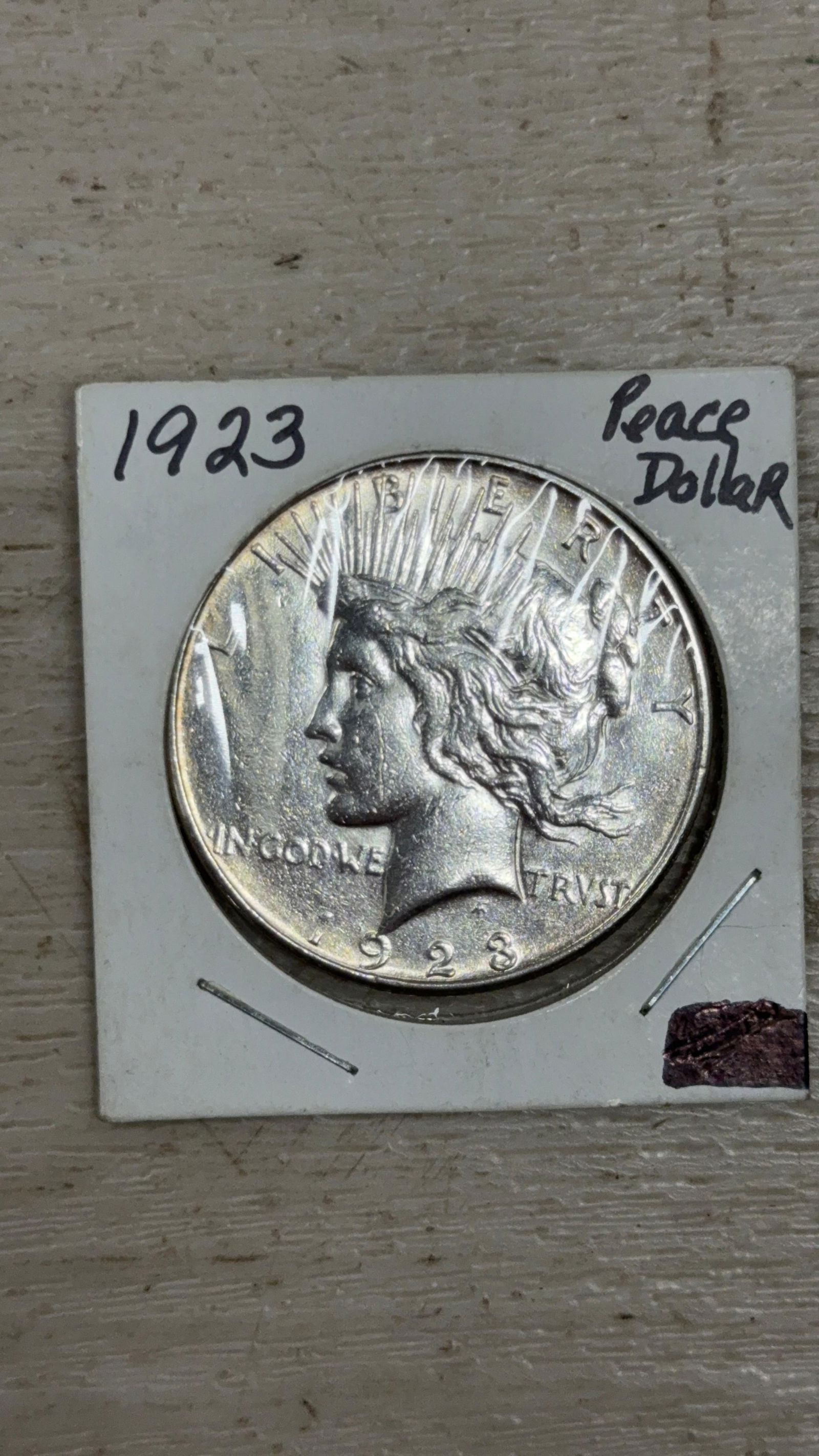 1923 S Peace Silver Dollar Coin, San Francisco Mint, 90% Silver (1 of 4)