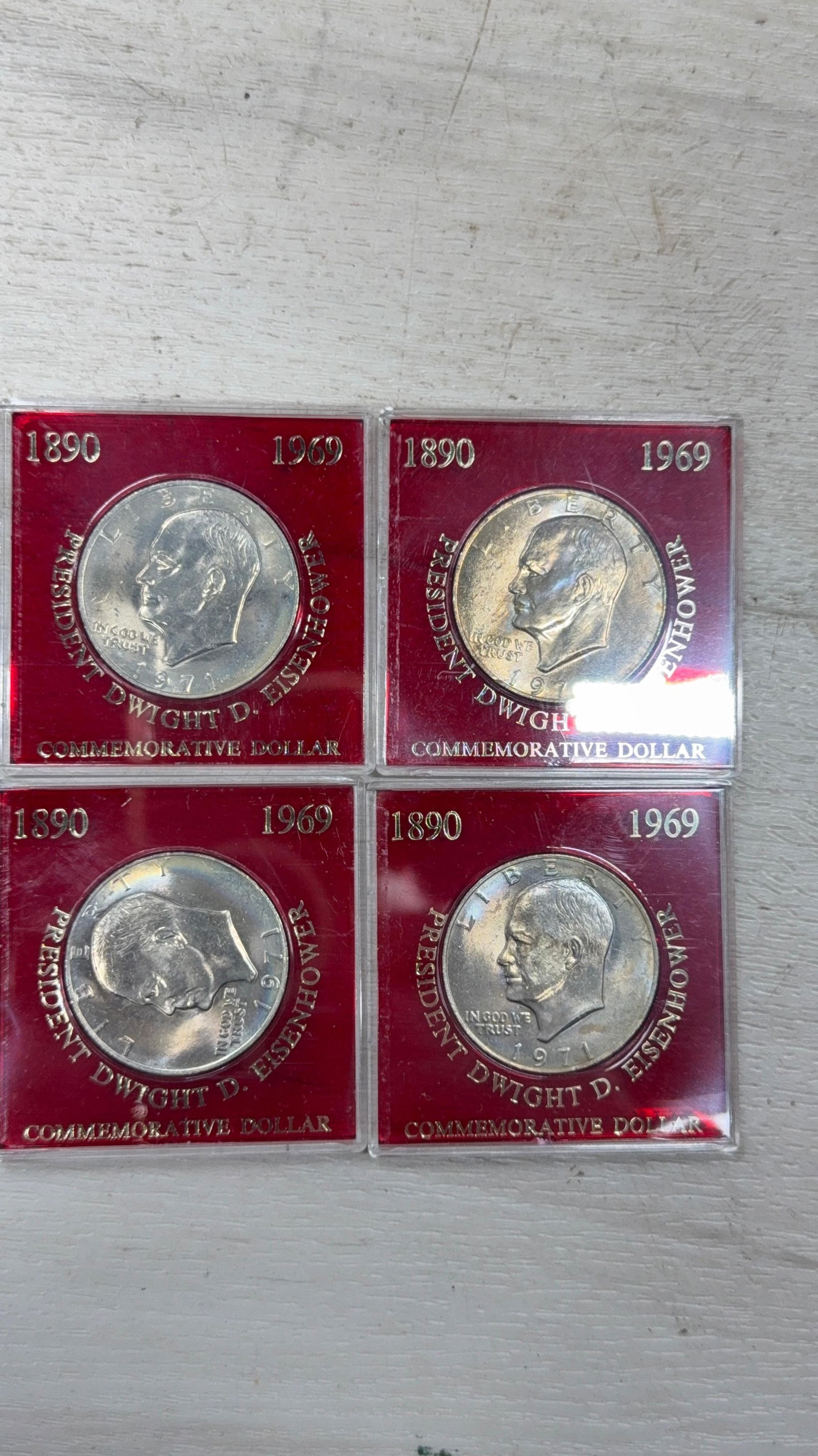 Dwight D. Eisenhower Commemorative Dollar Coins, 1971, U.S. Mint (1 of 3)