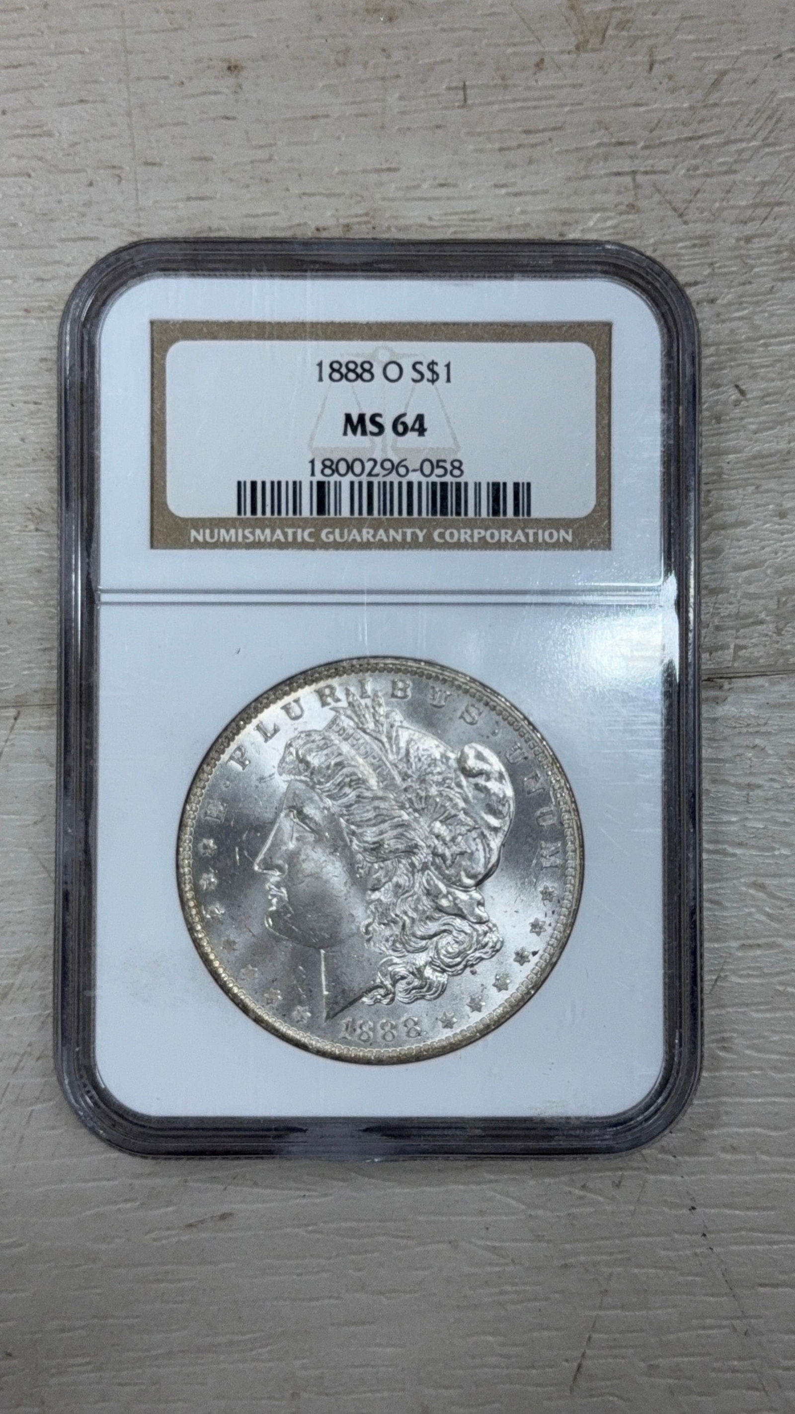 1888 O Morgan Silver Dollar, MS 64 by NGC, Numismatic Guaranty Corporation (1 of 4)