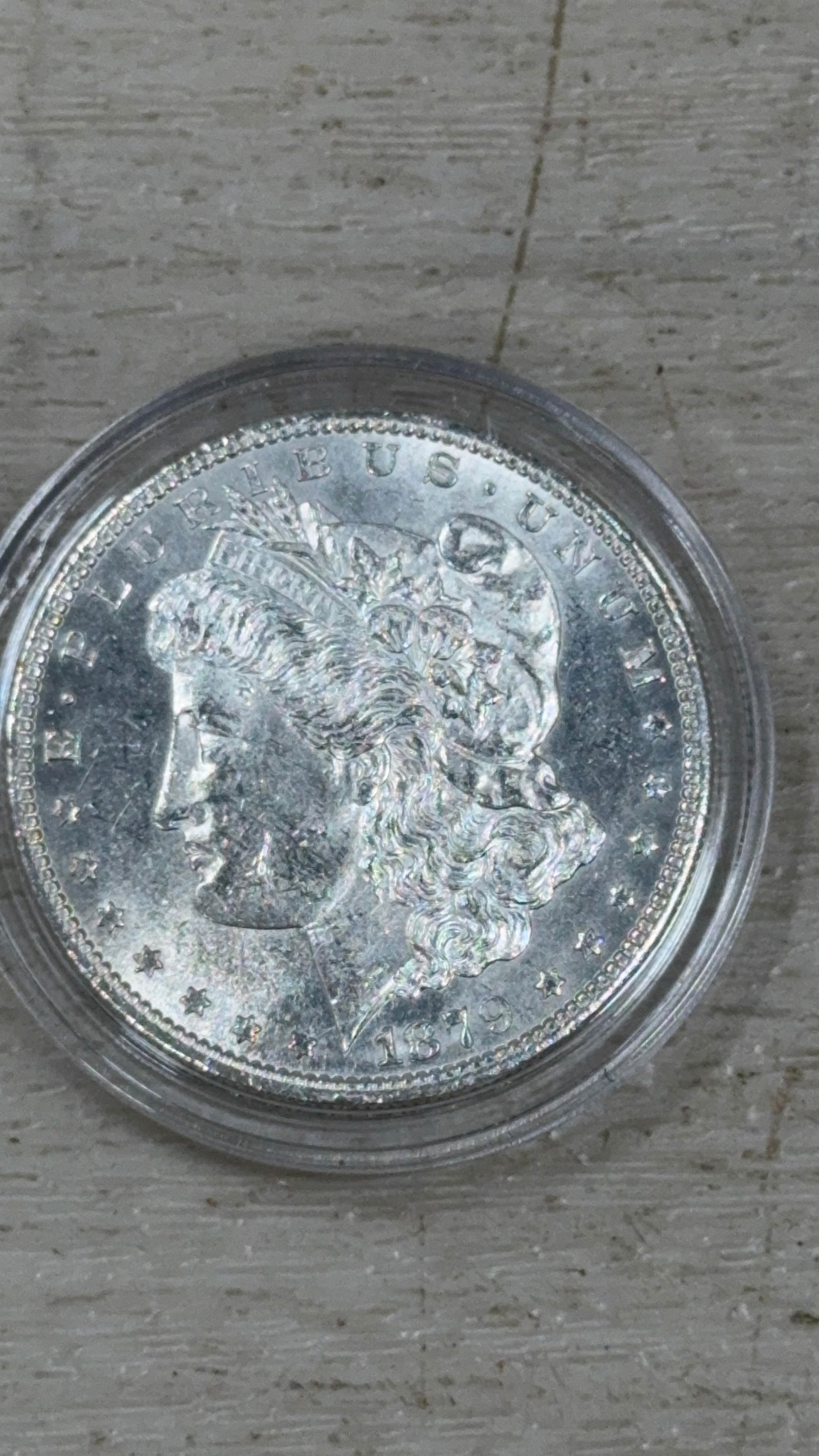 1879-S Morgan Silver Dollar, 90% silver: IMPORTANT, WE ONLY ACCEPT CREDIT CARDS UP TO $500 FOR ONLINE COIN PURCHASES. YOU CAN PAY ACH THROUGH PROXIBID, OR YOU CAN SEND A WIRE OR CERTIFIED CHECK. WE WILL HOLD ALL SHIPPING OF COINS FOR 10 DAYS