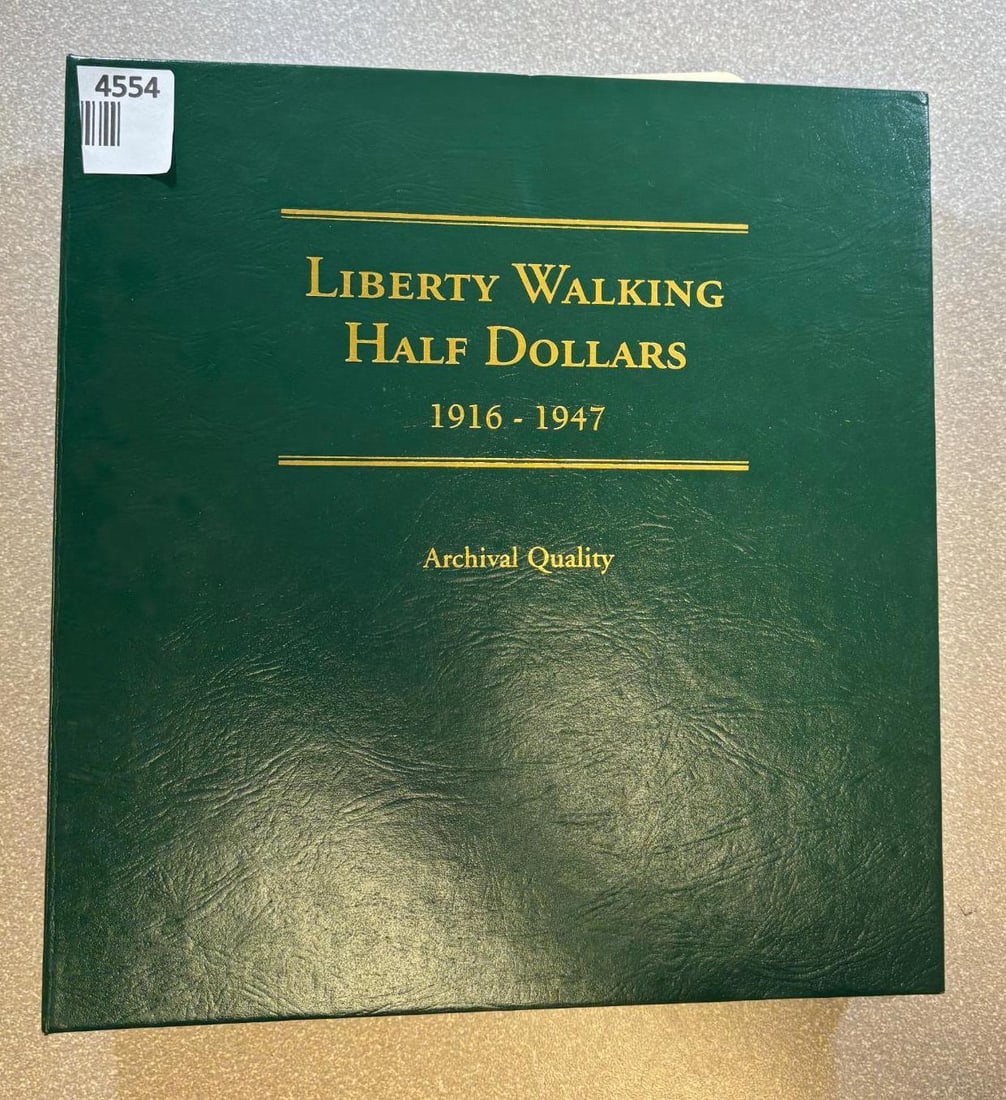 Liberty Walking Half Dollar Coin Collection 1916-1947 in Archival Album, incl 38 SILVER Half Dollars (1 of 11)