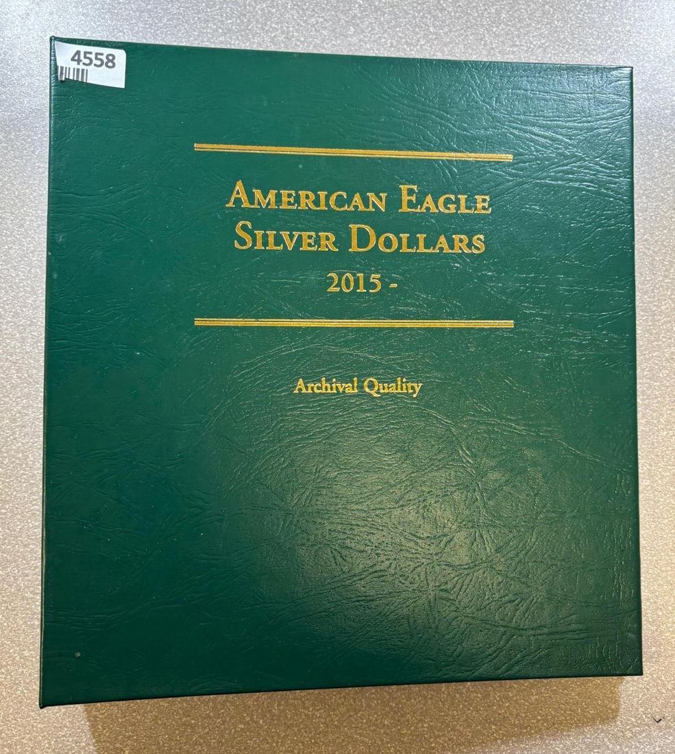 American Eagle Silver Dollar Coin Collection, 2015-2018, Archival Quality Binder, incl. 5 Eagles (1 of 4)