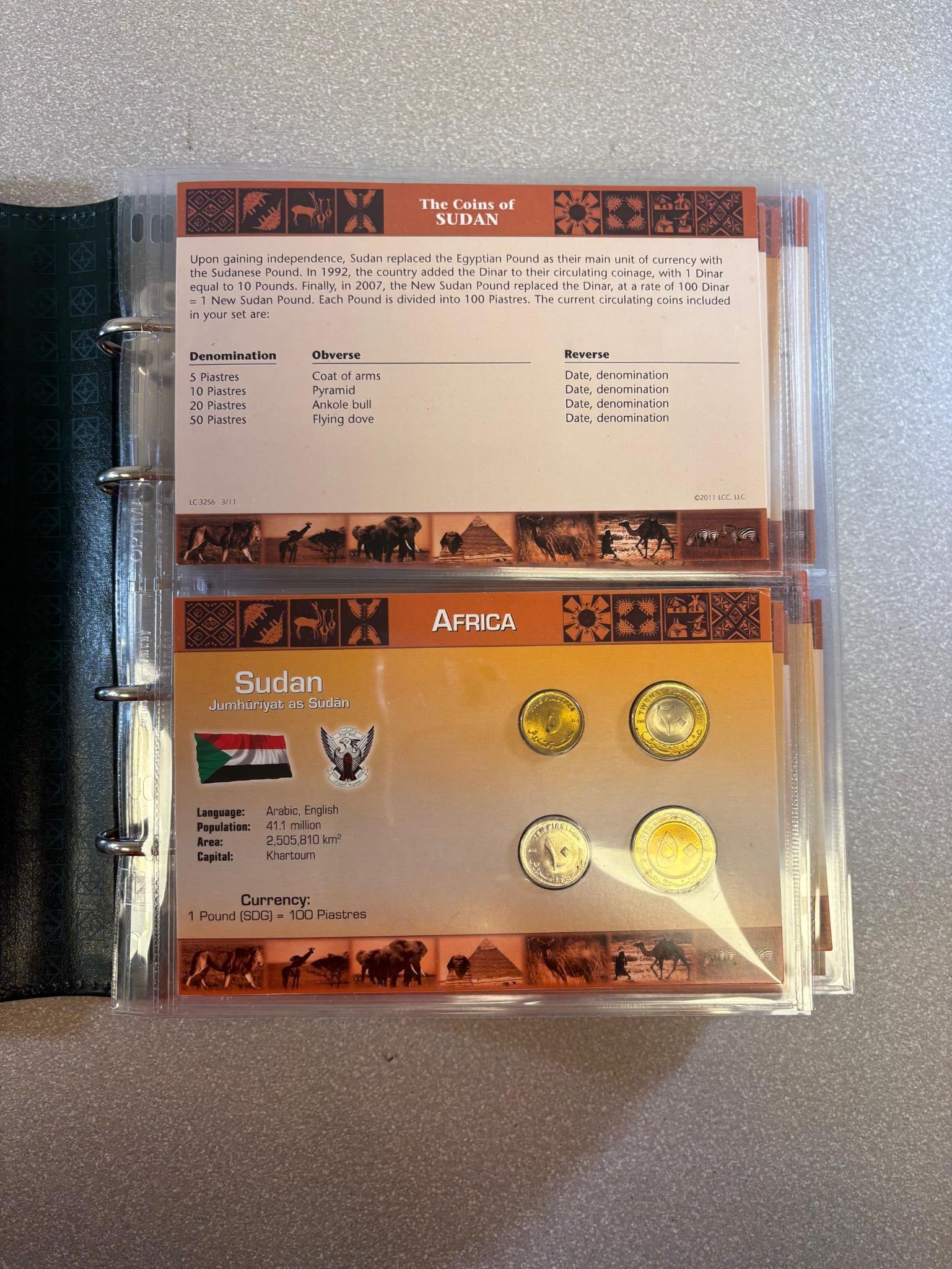 Coin Collection Display Album with North America, Caribbean and Africa Type sets (1 of 13)