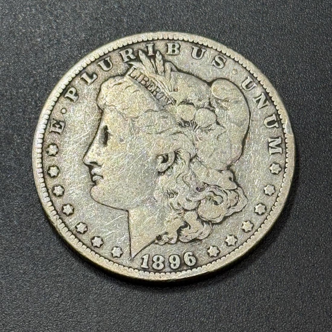 1896-O Morgan Dollar Coin, United States, 90% Silver (1 of 2)