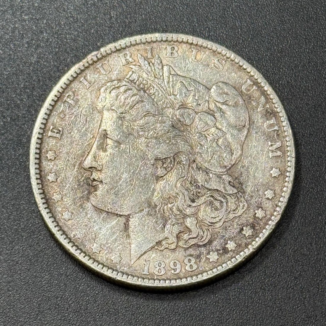 1898 Morgan Dollar Coin, United States, 90% Silver (1 of 2)