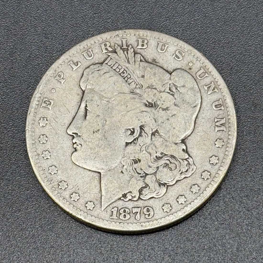 1879-S US Morgan Silver Dollar, 90% silver: IMPORTANT, WE ONLY ACCEPT CREDIT CARDS UP TO $500 FOR ONLINE COIN PURCHASES. YOU CAN PAY ACH THROUGH PROXIBID, OR YOU CAN SEND A WIRE OR CERTIFIED CHECK. WE WILL HOLD ALL SHIPPING OF COINS FOR 10 DAYS