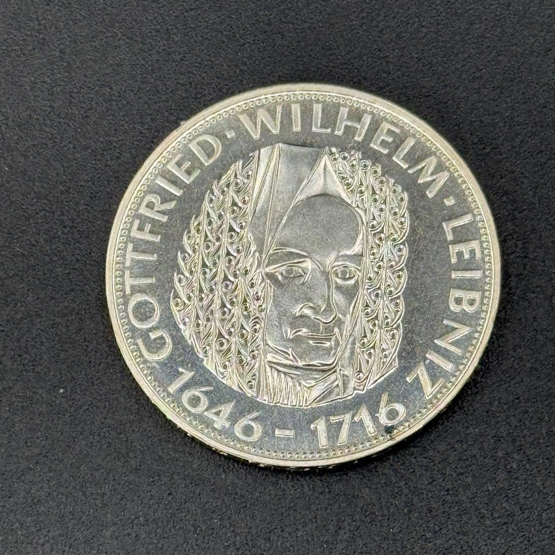 1966 Gottfried Wilhelm Leibniz 5 Deutsche Mark Coin, German Federal Eagle, SILVER: IMPORTANT, WE ONLY ACCEPT CREDIT CARDS UP TO $500 FOR ONLINE COIN PURCHASES. YOU CAN PAY ACH THROUGH PROXIBID, OR YOU CAN SEND A WIRE OR CERTIFIED CHECK. WE WILL HOLD ALL SHIPPING OF COINS FOR 10 DAYS