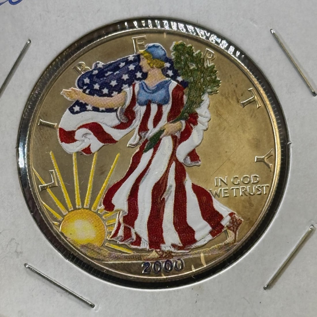 2000 American Silver Eagle Coin, 1 oz Fine Silver, Walking Liberty Design (1 of 2)