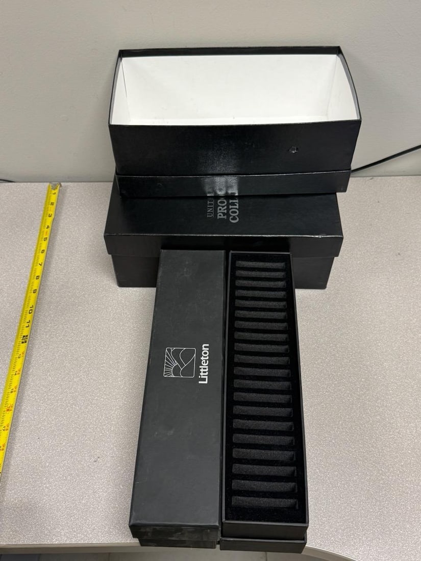 Littleton Coin Storage Boxes, Approx. 20-25 Slots, for slabs and proof sets, USED (1 of 4)