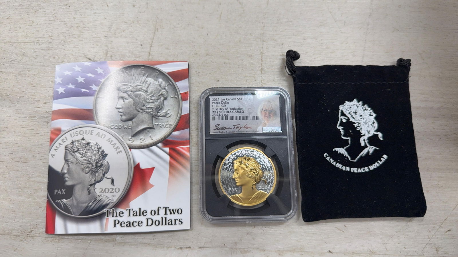 CANADIEN PEACE DOLLAR: IMPORTANT, WE ONLY ACCEPT CREDIT CARDS UP TO $500 FOR ONLINE COIN PURCHASES. YOU CAN PAY ACH THROUGH PROXIBID, OR YOU CAN SEND A WIRE OR CERTIFIED CHECK. WE WILL HOLD ALL SHIPPING OF COINS FOR 10 DAYS