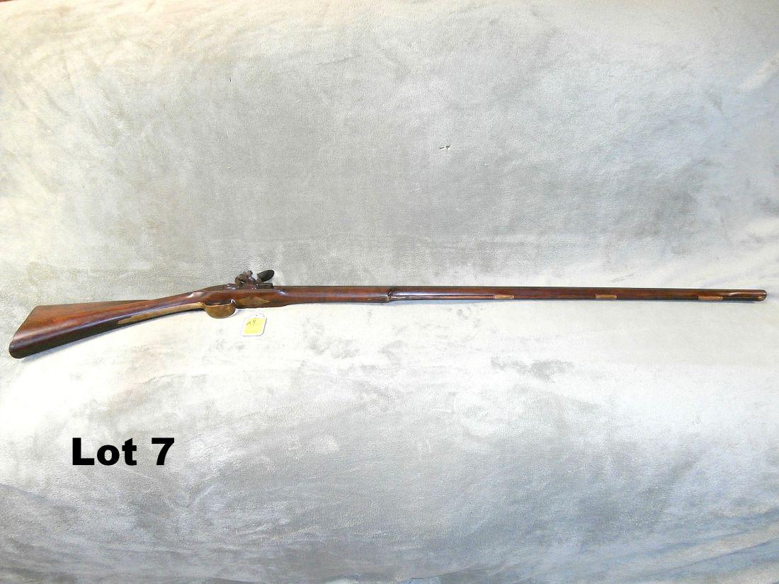 Nathan Trail Flintlock black power rifle: Nathan Trail Flintlock Black Powder Rifle in good condition - Antique