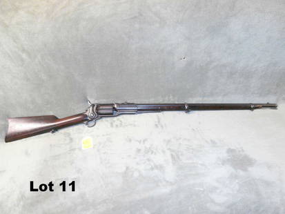 Colt revolving carbine black powder rifle: Colt 1855 Revolving Carbine Black Powder Percussion Rifle in good condition - Antique