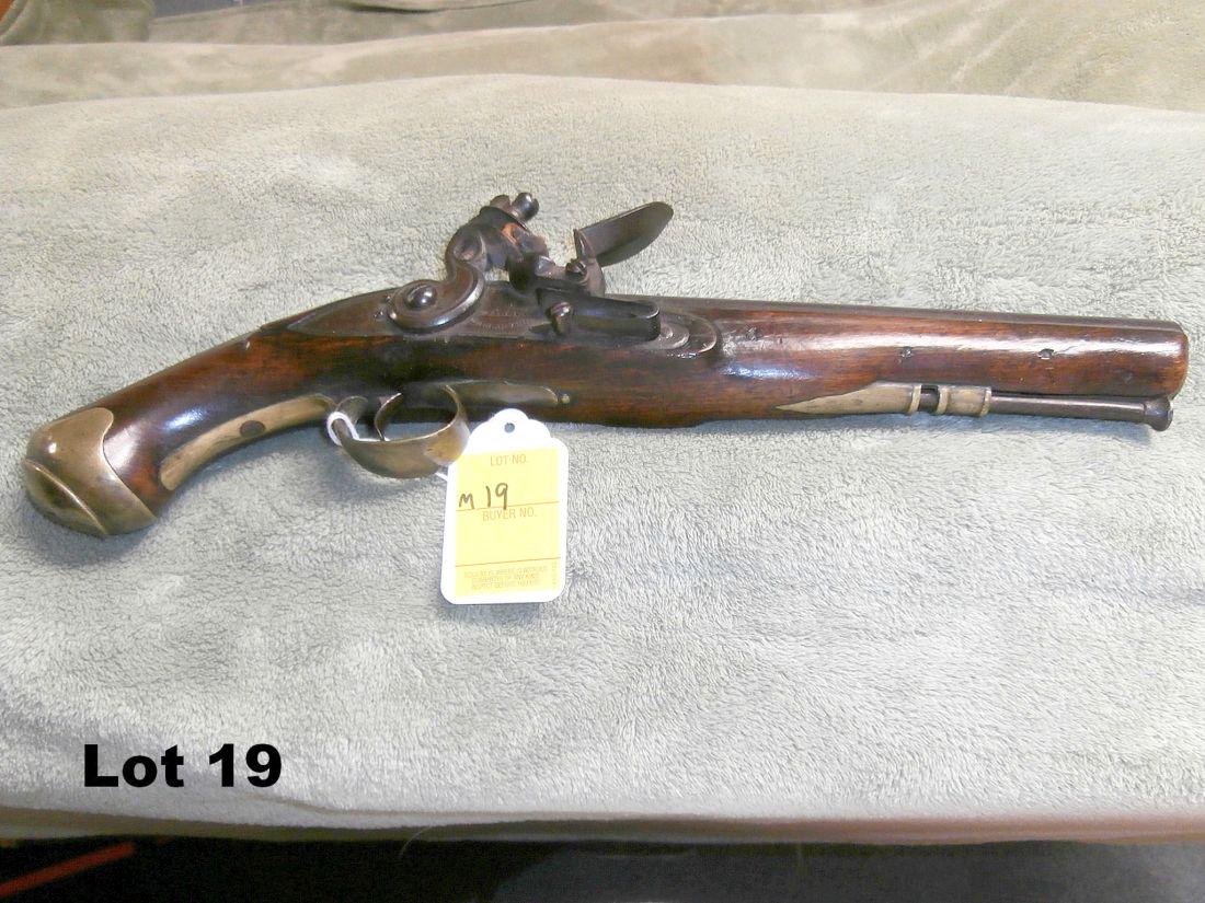 Wallis Flinlock Pistol: Wallis Flinlock Pistol in good condition - Antique