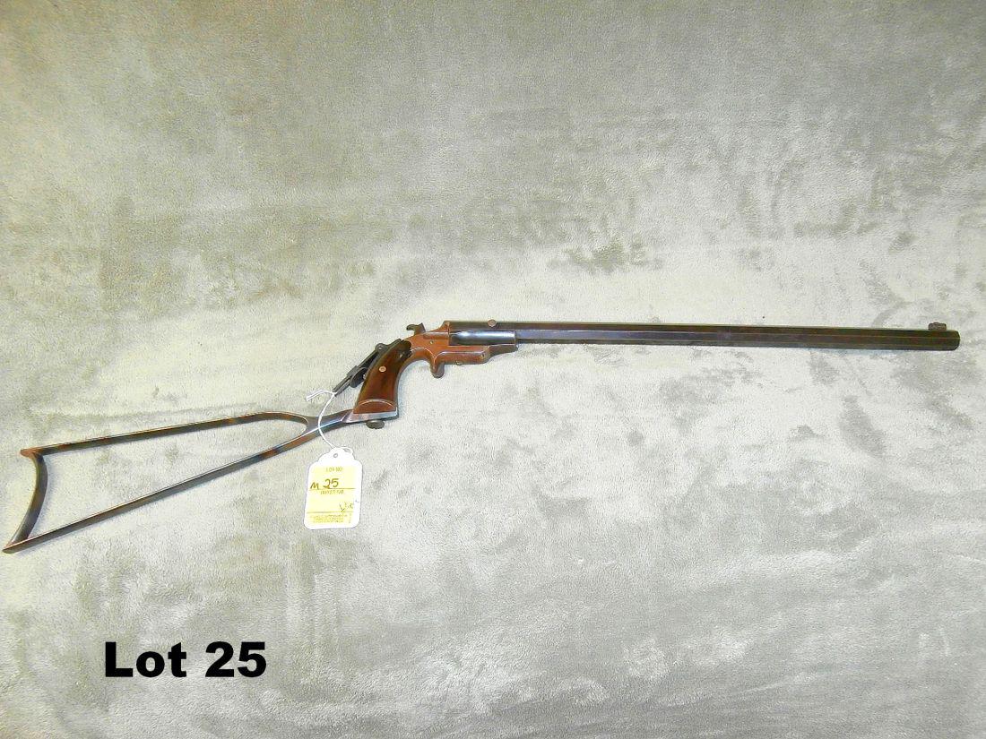 Frank Wesson 1870 pocket rifle: Frank Wesson 1870 32 cal rim single shot rim fire pocket rifle in good condition - Antique