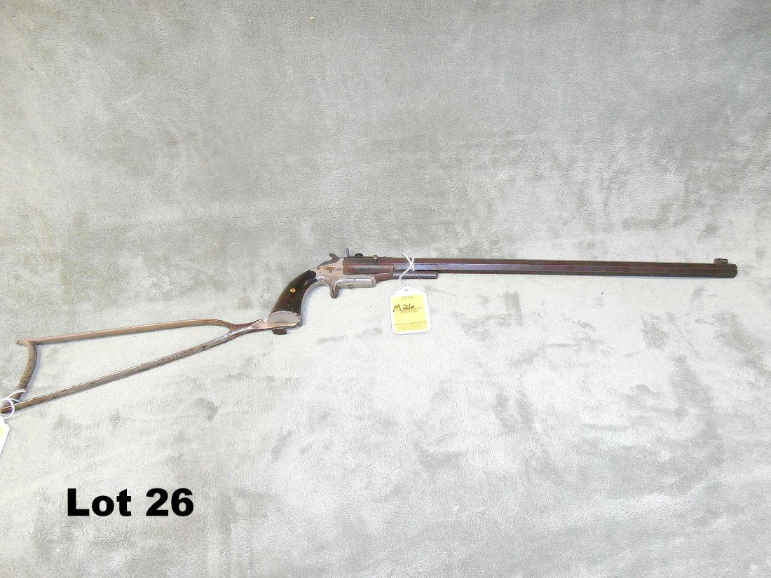 Frank Wesson 1870 pocket rifle: Frank Wesson Patten May 31st 1870 32 rim fire pocket rifle in good condition - Antique