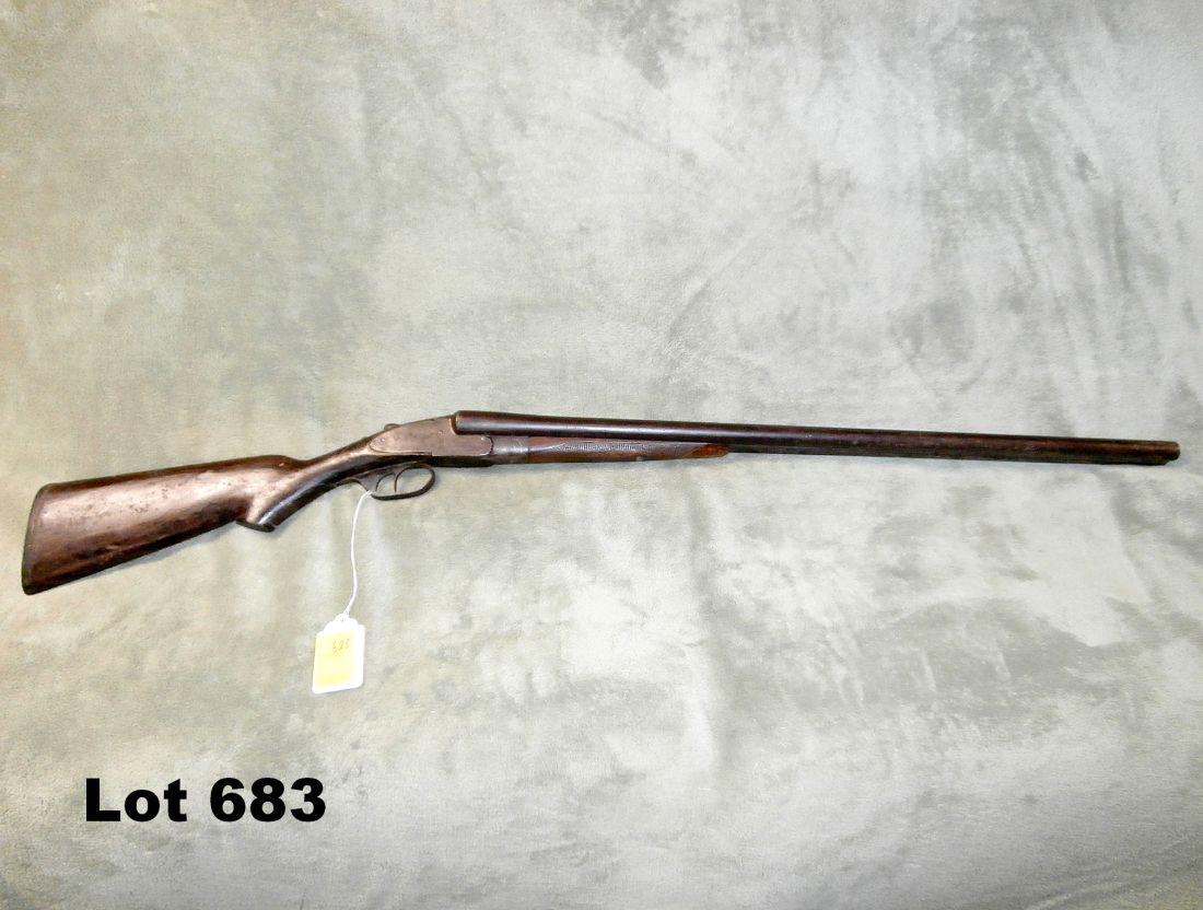 American Gun Knicerbocker Dbl: American Gun Knicerbocker 12Ga Dbl 28"Brl Sn2042 Stock Repaired Barrel Dented Poor Condition - C&R
