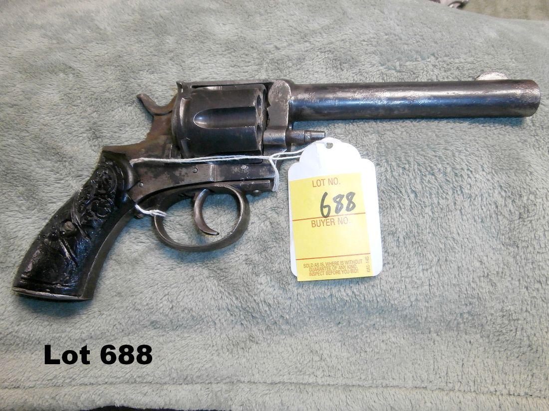 Belgian hand Gun: Belgian 44Cal 5"Brl Nsn Fair Condition - C&R