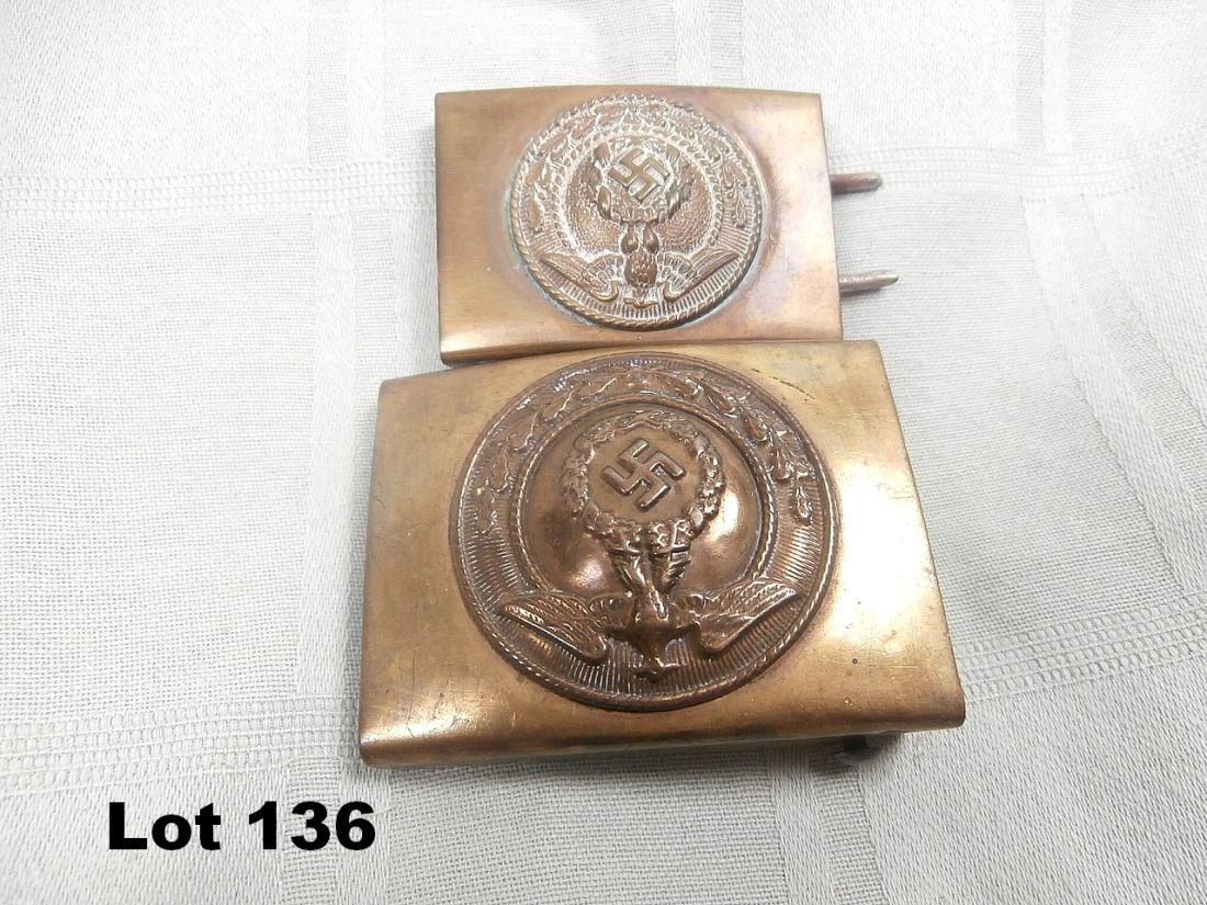 2 German WWII Belt Buckles BraSS: 2 German WWII belt buckles brass