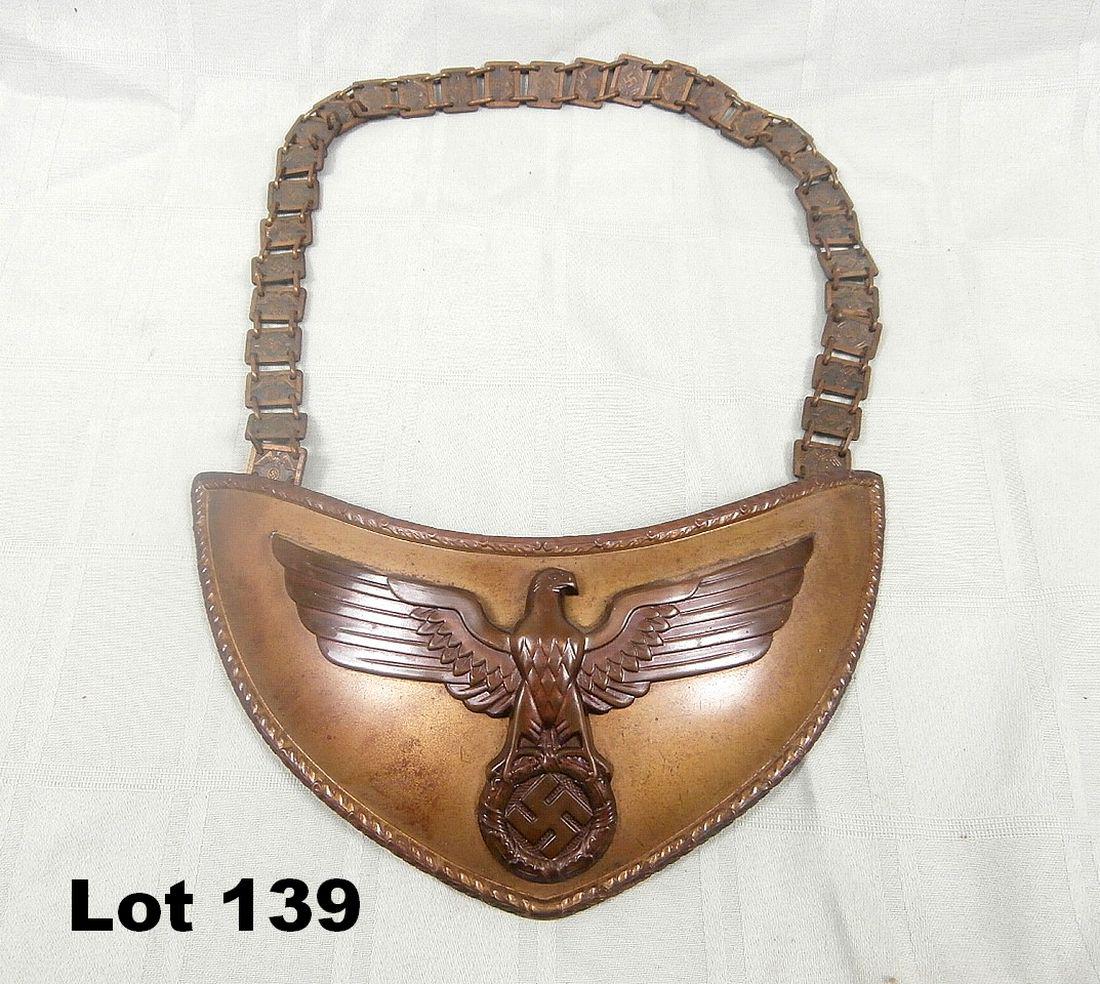 German WWII Gorget With Chain Rzm: German WWII Gorget with chain RZM