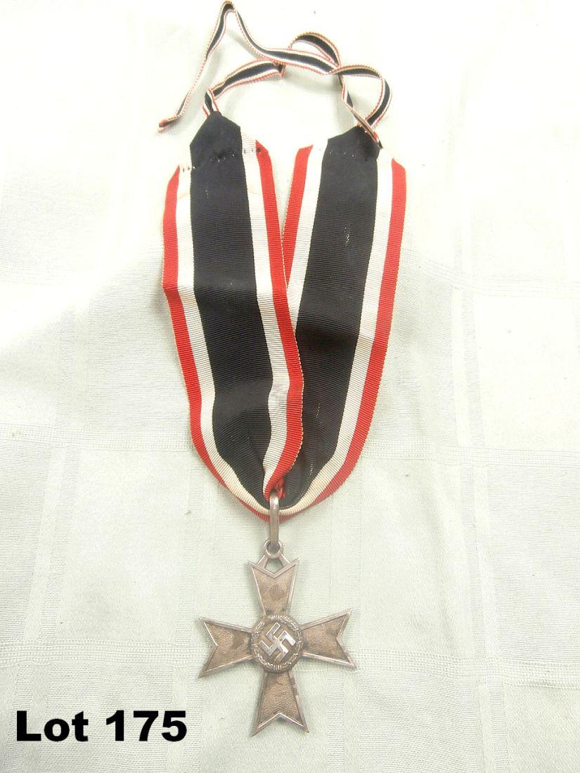 German WWII Knights Cross Of War Merit 900: German WWII Knights cross of war merit without swords. There are maker marks and 900 silver mark