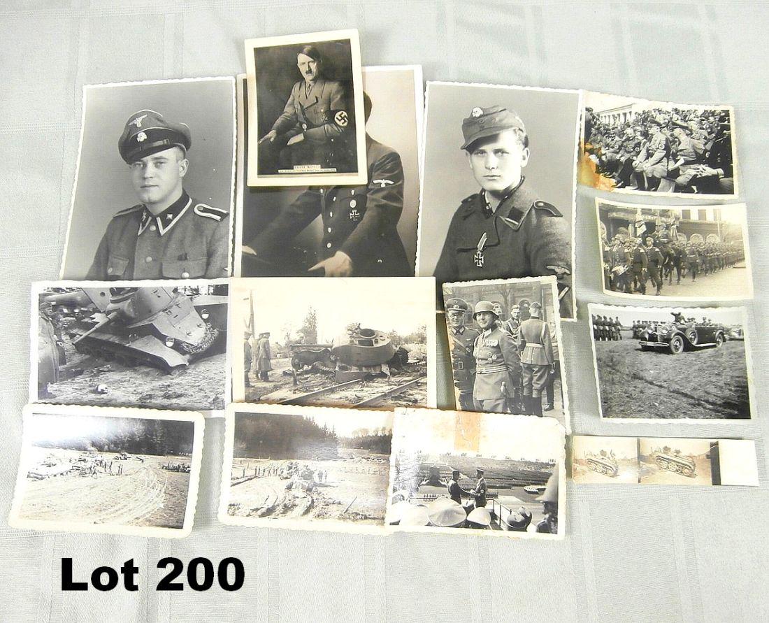 German WWII Photos Of Hitler, Officials, & Tank: German WWII photos of Hitler, high rank officials, solders, and tank 14pcs