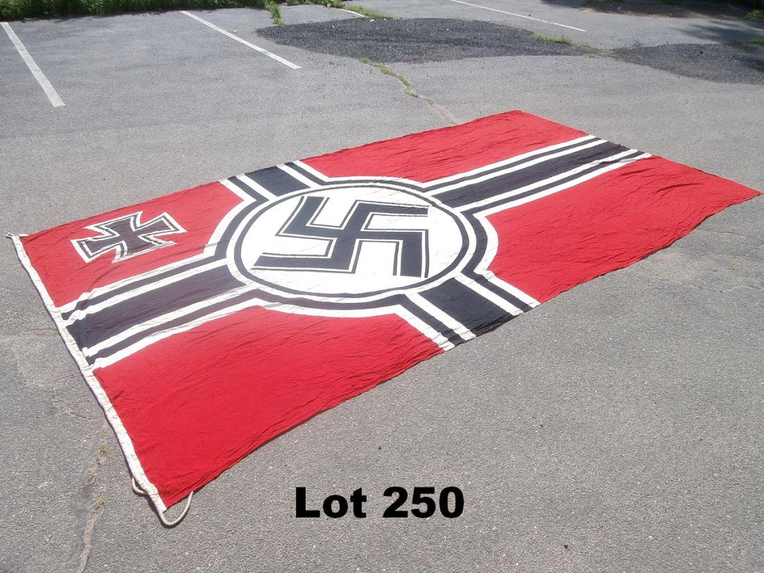 German WWII Large Navy Ship Flag 12'6"X 9': German WWII large navy ship flag 12'6"x 9'