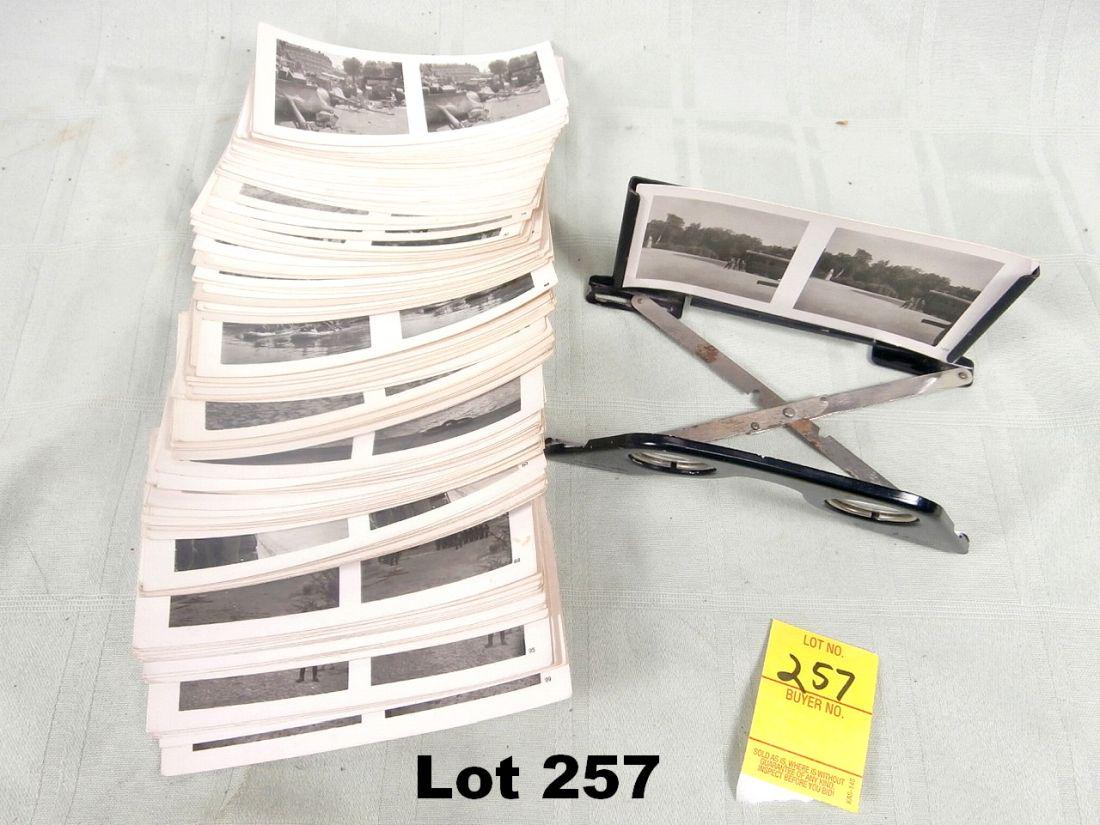 German WWII Stereoview Cards And Viewer: German WWII stereoview cards and viewer