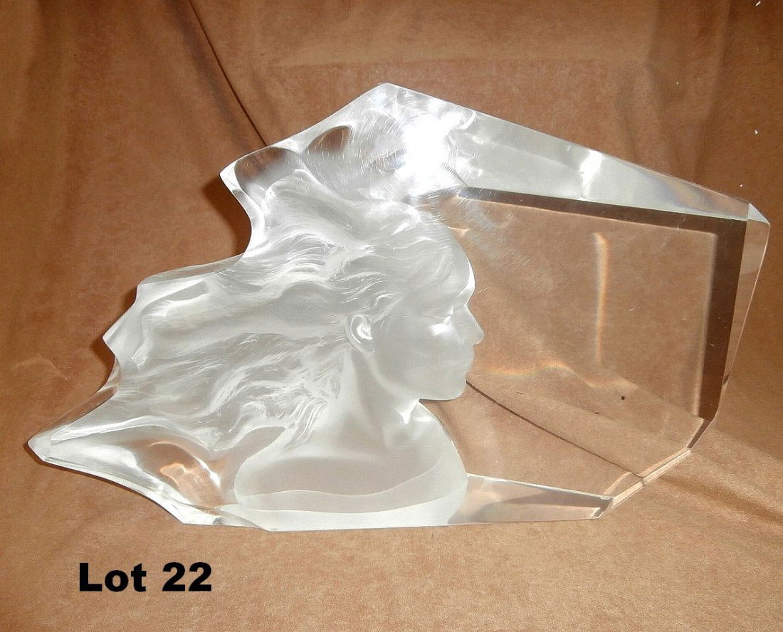Lucite Sculpture "The Three Graces" by Frederick Hart: Limited edition clear acrylic resin sculpture "The Three Graces"by Frederick Hart, 2003. #293 of 395 castings. 14" tall.