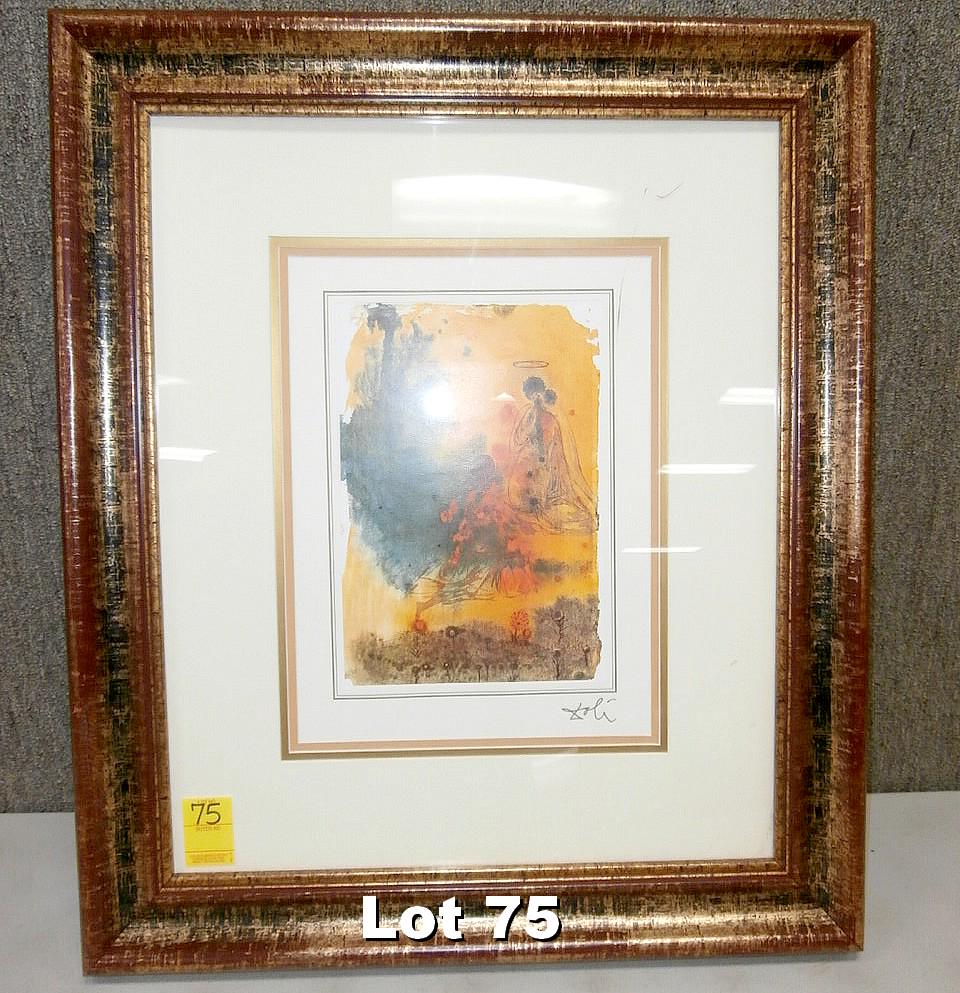 Hand Signed Print "Biblical Illustration" by Dali: Hand Signed Print "Biblical Illustration" by Dali Original purchase price $751.00