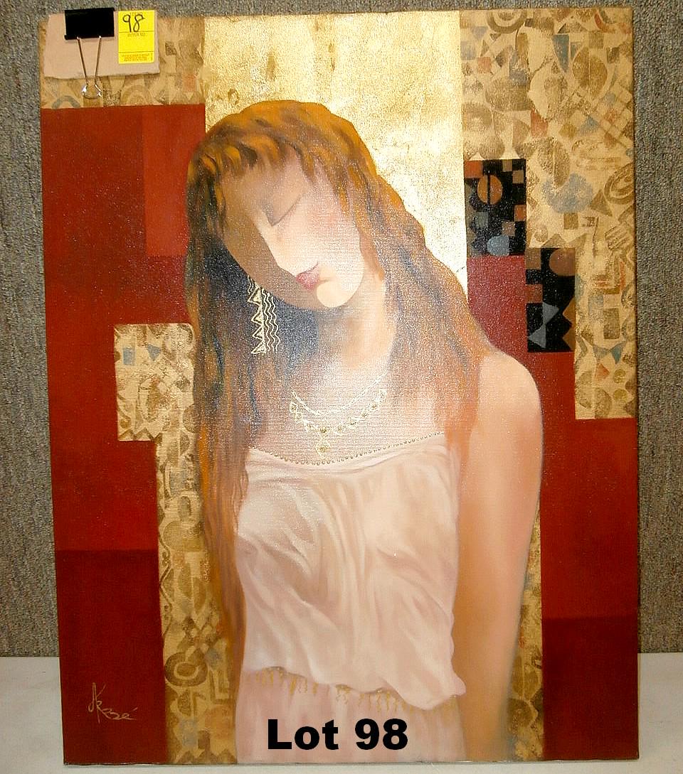 Oil on Canvas "Serenity II" by Arbe: Oil on canvas "Serenity II" signed by Arbe. Frame size 24" x 30". Original purchase price $2400.00.