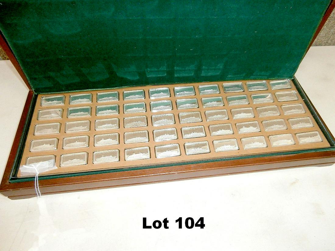 Franklin Mint "Ships of Sterling Silver"Proof Set: Franklin Mint "Ships of Silver" limited edition halmarked proof set. Original purchase price $3600.00.