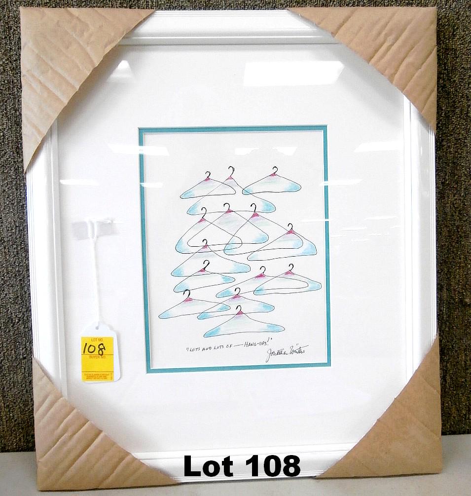 Original drawing by Jonathan Winters: Original drawing by Jonathan Winters. Original purchase price $1200.00. Size: 18.25" 21.25".