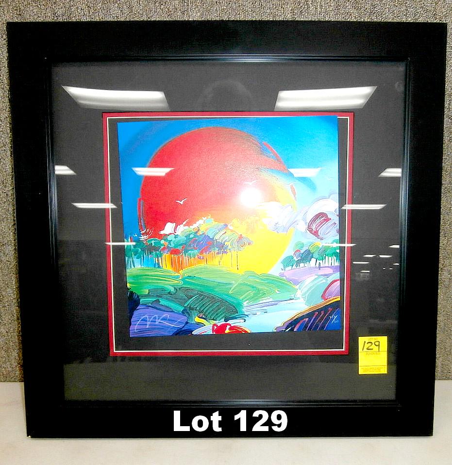 Serigraph Signed and Numbered by Peter Max: Serigraph "Without Borders" by Peter Max . Signed and numbered. Original purchase price $785.00. Size: 21" x 21".