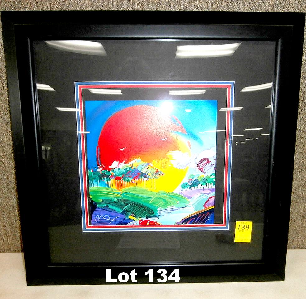 Lithograph in Colors Limited Ed. By Peter Max: Lithograph in colors limited ed. By Peter Max. "Without Borders". Original purchase price $840.00. Size: 24.25" x 24.5"