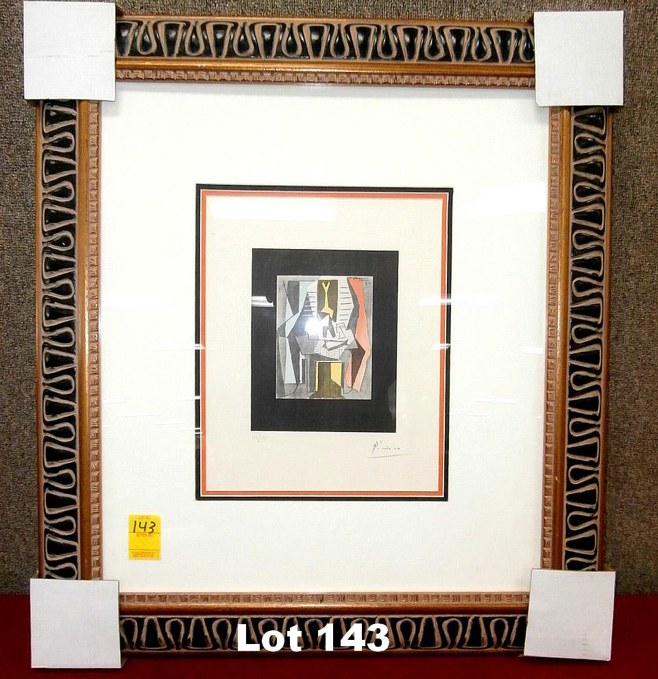 Lithograph "Table Before Window" by Picasso: Lithograph "Table Before Window" by Picasso. Original purchase price $5750.00. Size: 13" x 18".