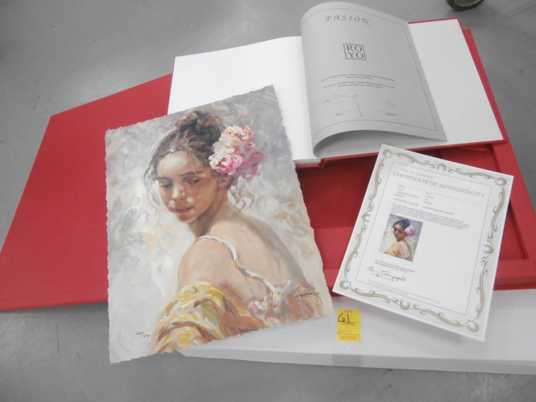 Royo Passion Book w/ Serigraph: Signed and numbered book.
